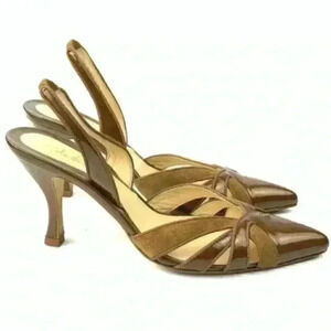 Cole haan heels size 7.5 AA suede patent leather